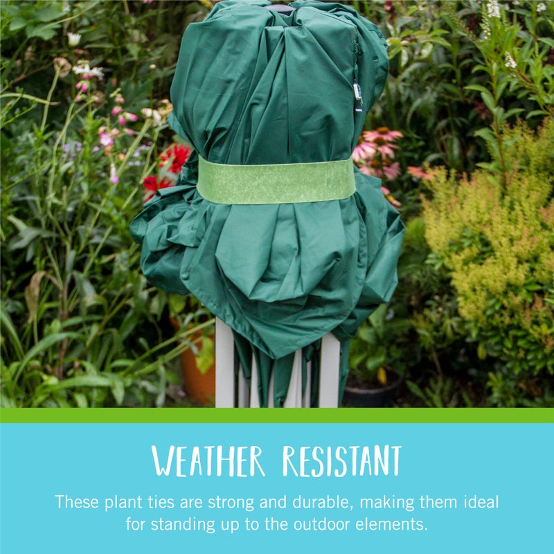 Velcro أربطة فيلكرو براند ون-راب | دعم الأشجار والنباتات للنمو الفعال | قبضة حديقة قوية قابلة لإعادة الاستخدام وقابلة للتعديل | قابلة للقطع حسب الطول، 18 قدم × 2 بوصة، بلاستيك معاد تدويره باللون الأخضر - Image 5